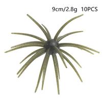 10Pcs 2.8g 8.7g Sea Urchin Soft Baits TPE Silicone Fishing Lures Portable Tackle for Beginner Anglers D2 gray