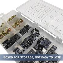 170 PCS Car U-Clip and Screw Kit, 9 Sizes Rust-Proof Fasteners for Dashboard Door Panel, Perfect Fit Anti-loosening Bolt Replacement, Universal for