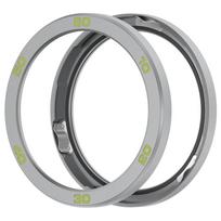 Metalinis rėmelio žiedas Metalinis apsauginis laikrodžio dėklas Apyrankės dangtelis Grūdinto stiklo plėvelė Laikrodžio rėmelio korpusas CMF by Nothing Watch Pro 2 sidabro žalia spalva