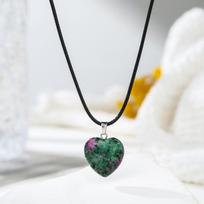 Natural crystal pendant, Dongling, tiger eye stone, three-dimensional peach heart necklace, jewelry white