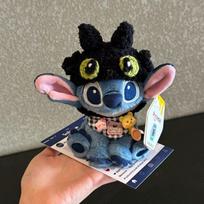 Potdemiel Authentic Stitch Toothless Bag Pendant Backpack Stitch Keychain Cute Plush Doll Birthday Gift Car Hanging Premium Gift black