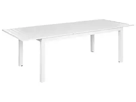 Išskleidžiamas sodo stalas SKALOMA 180/240 cm 90 cm metalinis baltas