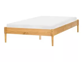 Lova be galvūgalio pušies medienos VEYRAC 120 x 200 cm šviesiai ruda