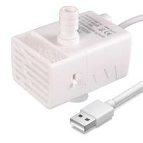 Itin tylus Mini panardinamas siurblys LED šviesa Vandens fontano siurblys Pakeitimas Šunų vandens dozatorius white