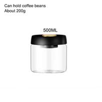 Vakuuminis sandarus ąsotis Kavos pupelės Stiklinis hermetiškas indas Maisto grūdai Saldainiai Laikyti šviežius Laikymo stiklainis Virtuvės reikmenys 1800ml black