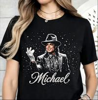 Michael Jackson T-shirt Couple Clothing Mj Fan Gift 2026 Summer Men's Women's Cotton T-shirt Sport Shirt Y2k Style Streetwear 4XL gray