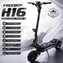 FREEBOY H16 3000W Elektrinis paspirtukas 11  Visureigio padanga 60V 30Ah Baterija Aliuminio rėmas Vairo amortizatorius Dvigubas hidraulinis diskinis stabdys IPX5