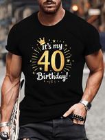It S My 40 Birthday Print Tee Shirt Tees For Unisex Casual Short Sve For Summer Unisex All Unisex All TShirt S
