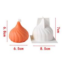 1 vnt. Aromaterapijos žvakės silikono formos kūrybinė svogūno galvutės formos žvakės forma „pasidaryk pats“ žvakių gamybai 1Pc white