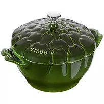 Staub apvalus ketaus puodas artišokams - 3 l, žalias