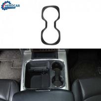 Front Cup Holder Cover Trim Ring Frame Decor For Dodge Ram 12-17 Carbon Fiber black