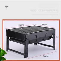 Sulankstomas kepsninės grilis Daugiafunkcinis buitinis kiemo anglies grilis Lauko nešiojami kepsninės gaminimo įrankiai Small Black Stove 36*27cm gray