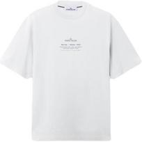 Stone Island SS26 Spring Summer Collection Round Logo Print Comfortable Crew Neck Short Sleeve T-Shirt Unisex Tops L1S152100001S0285-V0041 2XL white