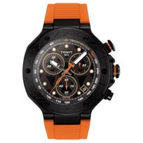 TISSOT Quartz Movement Men's Watches Watch 45mm Black Dial Stainless Steel PVD Coating Watch Case Silicone Strap T141.417.37.051.02 Black Dial black