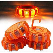 Roadside Emergency LED Flashing Warning Flare Light Kit with Beacon Discs 1Pcs
