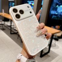 Drop-Proof Apple iPhone 17/16 Pro Max Case with Shell Pattern, Large Window, Compatible with iPhone 14/15. 15 gray