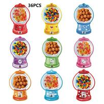 18/36 Pcs Diy Valentines Candy Cards Bubble Gum Machine Designs Valentines Day Exchange Cards Kids Classroom Exchange Gifts 36PCS orange