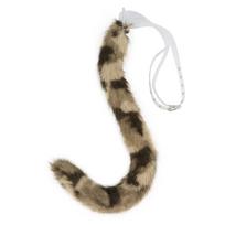 Realistic Leopard Bobcat Tail Cute Wild Cosplay Live Stream Role Play Prop for Animal Costume Authentic Accessory Essential 80x7cm white