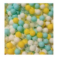 100 vnt kamuoliukų rutuliukai, sutirštinti, ekologiški, sklandžiai daugkartinio naudojimo, atsparūs įkandimams, PE medžiaga „Macaron Color Pit Balls“ vaikų darželio žaislas 1 yellow