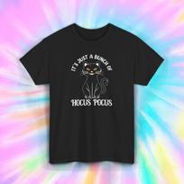 Hocus Pocus Cat T-Shirt S-4xl Halloween Funny Witch Magic Graphic Tee Gift S