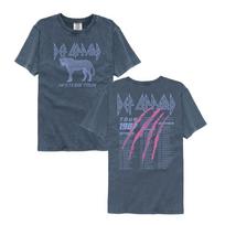 Def Leppard 1987 Hysteria T-shirt 2 pusės Pasaulinės ekskursijos Muzikos grupė Comfort Colors Unisex T-shirt L gray