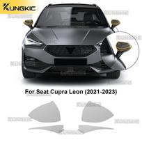 TPU Headlight Protective Film for Seat Cupra Leon 2021-2023 – Anti-Scratch, Clear, Smoked Black, Lemon Yellow PPF clear rearview film