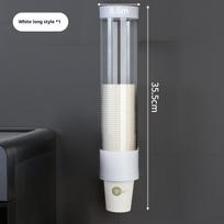 Vienkartinio puodelio ištraukiklis Sieninis tvirtinimas Vienkartinių popierinių puodelių dozatorius Plastikinių puodelių laikiklis Dozatorius Automatiškai išleidžia puodelį balta