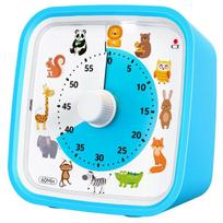 Kids Educational Countdowns Timer With Shockproof Protective Case And Adjustable Alarm Volumes Cartoon Visual Timer mėlyna
