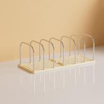 with Storage Box Desk Stand Bookshelf Save Space Books Storage Rack Cute Bookend Book Holder  Books Yellow
