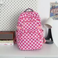 Kuprinė nauja originali juodai balta languota kuprinė reguliuojamas peties diržas kuprinė kvėpuojanti petinė kuprinė kasdieniam laisvalaikiui (Pink,29cm*13cm*40cm（240g）) rožinė