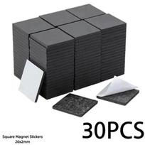 Guminiai magnetai Stipri magnetinė nugarėlė Lipnūs 30/60 vnt. Kvadratiniai Apvalūs Sienų meno ekspozicijai Pranešimų lentos tvirtinimui A3 black