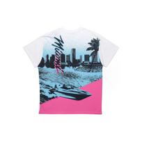 Nike NBA Courtside City Edition Miami Heat Printed Sports Short Sleeve T-Shirt Men Tops White CT9388-100 M gray
