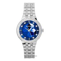 Bulova Phantom Crystal Stainless Steel Blue Dial Quartz 96L276 Women's Watch mėlyna