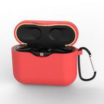 Silicone Case for SONY WF-1000XM3 Bluetooth Earphone Charging Box Cover Soft Shell with Anti-lost raudona