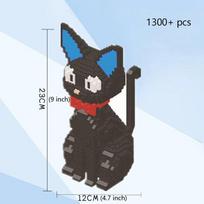 Charming Shiba Inu Or Black Cat Building Block Kit: Delightful Pet Models for Creative Unique Gift Idea and Decorative Piece beige