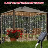 Saulės energija maitinamos lauko užuolaidinės girliandos Tadvyy, Saulės-450 LED-449.88X299.92cm