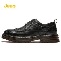 JEEP Men's Urban Casual Leather Dress Shoes P231M10015 40 juoda