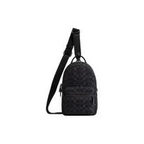 Coach Charter 19 Klasikinis monogramos džinsinis peties rankinė per kūną Maži vyriški krepšiai Juodas CR763-DRJ Basic Set (Bag+Dust Bag) black