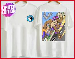 TC Surf Designs Thrilla Gorilla Skater T-Shirt Mens Womens Tees Top – Retro 90s Cartoon Tee 2XL gray
