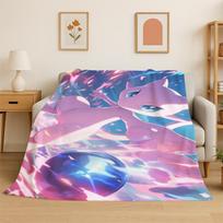 Mielas Pokemonas Pikachu Animacinis Flanelinis Antklodė Minkštas Šiltas Mesti Antklodė Miegamajam Svetainei Lovai Kelionei Stovyklavimui Iškylai Vaikui 75x100cm gray
