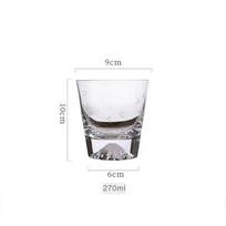1Pcs Japanese Fuji Mountain Clear Glass Cup Crystal Whiskey Wine Milk Drinkware Gift Box for Friends Present Juice Cups Gift 201-300ml sniegas