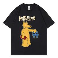 2026Funny Cartoon Rap Quasimoto T-shirts Rapper Mf Doom Mad Vill Graphic T Shirts Unisex Women Hip Hop Fashion Short Sleeve T-shirt L yellow