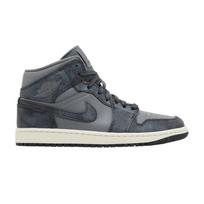 Wmns Air Jordan 1 Mid 'Distressed Smoke Grey' 37.5 gray