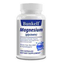 Magnesium Glycinate Supplement for Cardiometabolic Neurocognitive and Musculoskeletal Health Support 120PCS white