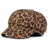 Unisex Leopardų Rašto Asmenybės Newsboy Kepurė Pavasaris Ruduo Retro Baretės Kepurės Laukinių Atsitiktinių Kepurių Unisex Laukinių Aštuonkampė Kepurė chaki