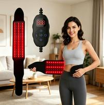 Red Light Therapy Belt – 108 LEDs 660nm & 850nm Infrared Light for Waist, Back, Abdomen & Shoulders, 5 Levels & Pulse Modes black