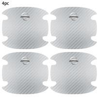 New 4PCS Car Door Handle Protection Sticker Emblem Car Styling For Nissan Sentra Altima Versa Bluebird Sunny Maxima X-Trail Pathfinder Murano Armada sidabras