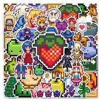 1050Pcs Game Stardew Valley Sticker Cartoon Funny Doodle Decal Children'S Toy Gifts For Water Cup Luggage Helmet Bicycle red