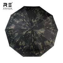 Junsheng Skėtis Ypač Didelis Sutvirtintas Naujas Australijos Kamufliažas Sulankstomas Atsparus Vėjui Apsaugantis Nuo Saulės Vyriškas Taktinis Savaime Atsiveriantis Skėtis Umbrella Black Cp Camouflage juoda