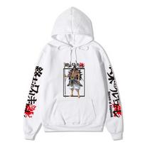 Record of Ragnarok Lu Bu Full Color Anime Hoodie Japanese Dragon Sleeve Print Casual Long Sleeve Pullover Sweatshirt S balta